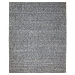 Alfombra India Solid Over Size - Lana Diseño Gris - 93708