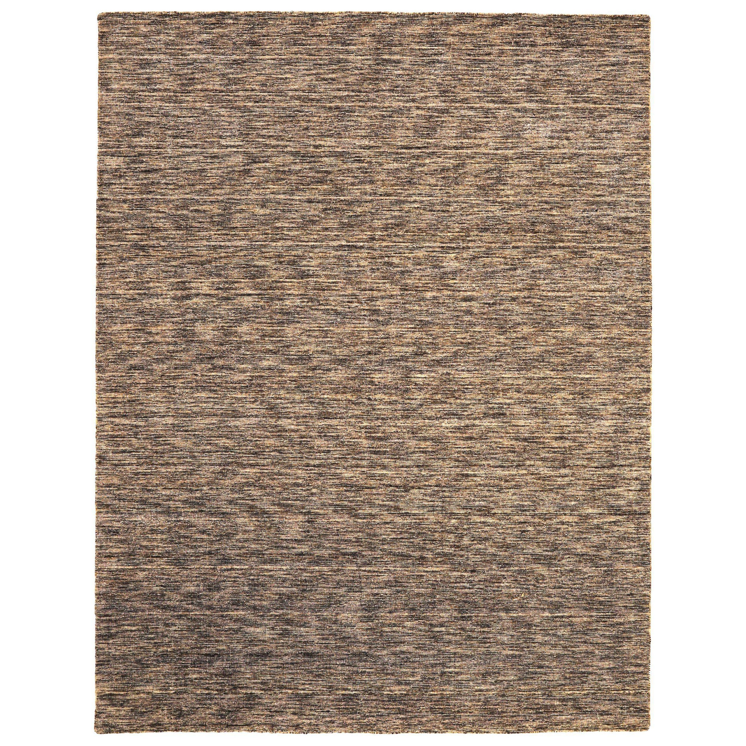 Tappeti India Solid Area - Lana Marrone Avorio Design - 93738