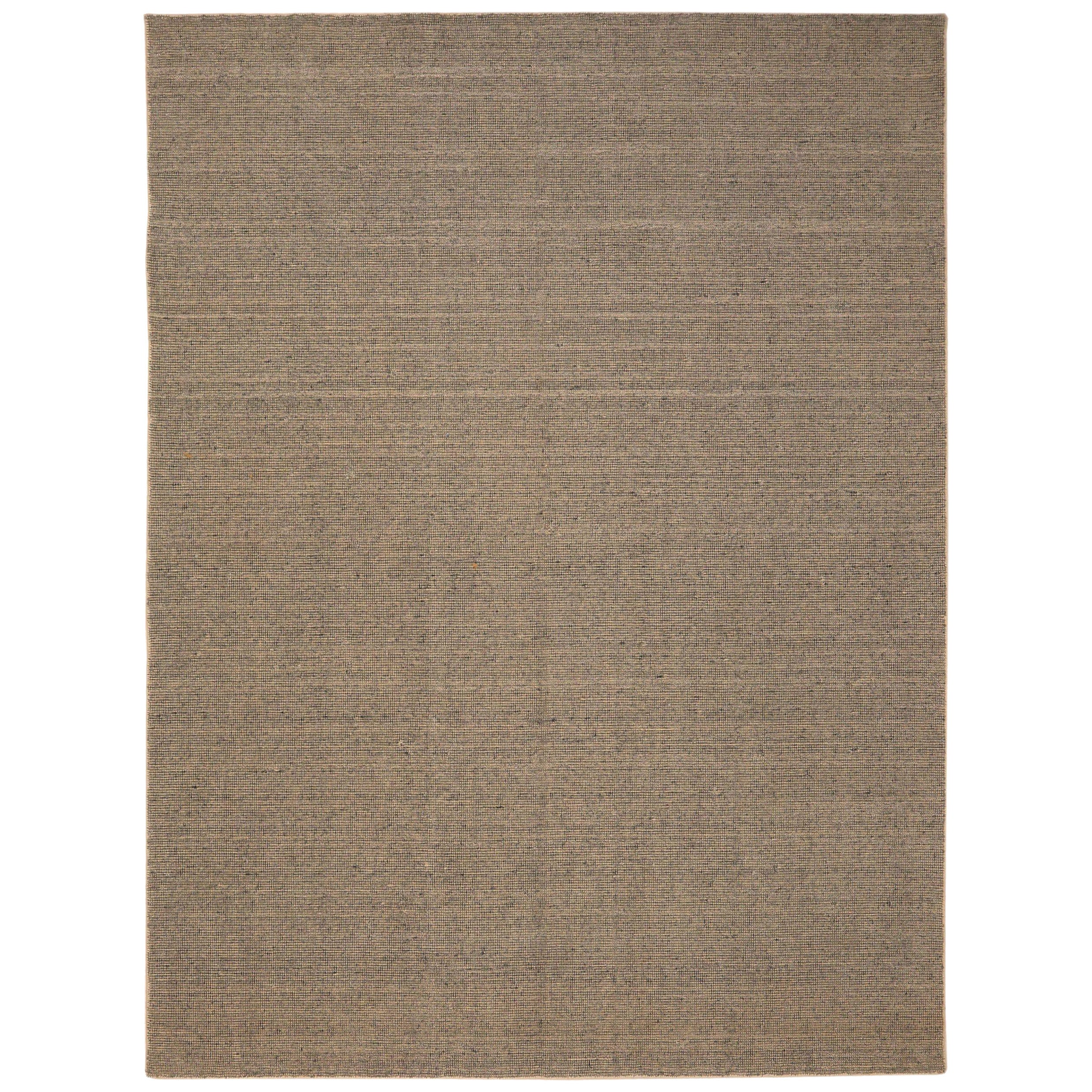 Tappeti India Solid Area - Lana Marrone Taupe Design - 93741