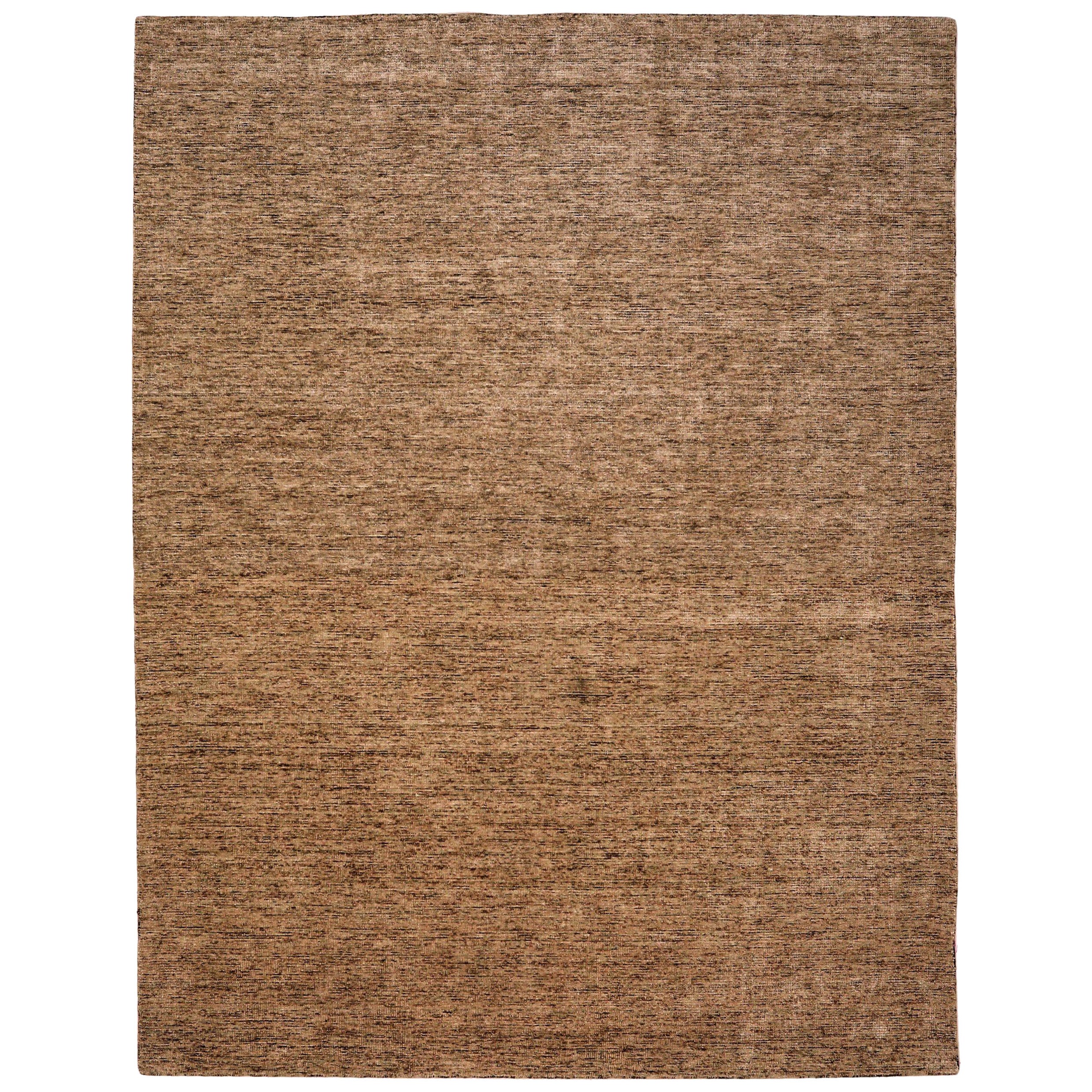 India Solid Area Rugs - Wolle Brown Design - 93742