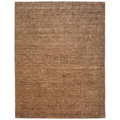 India Solid Area Rugs - Wool Brown Design - 93742
