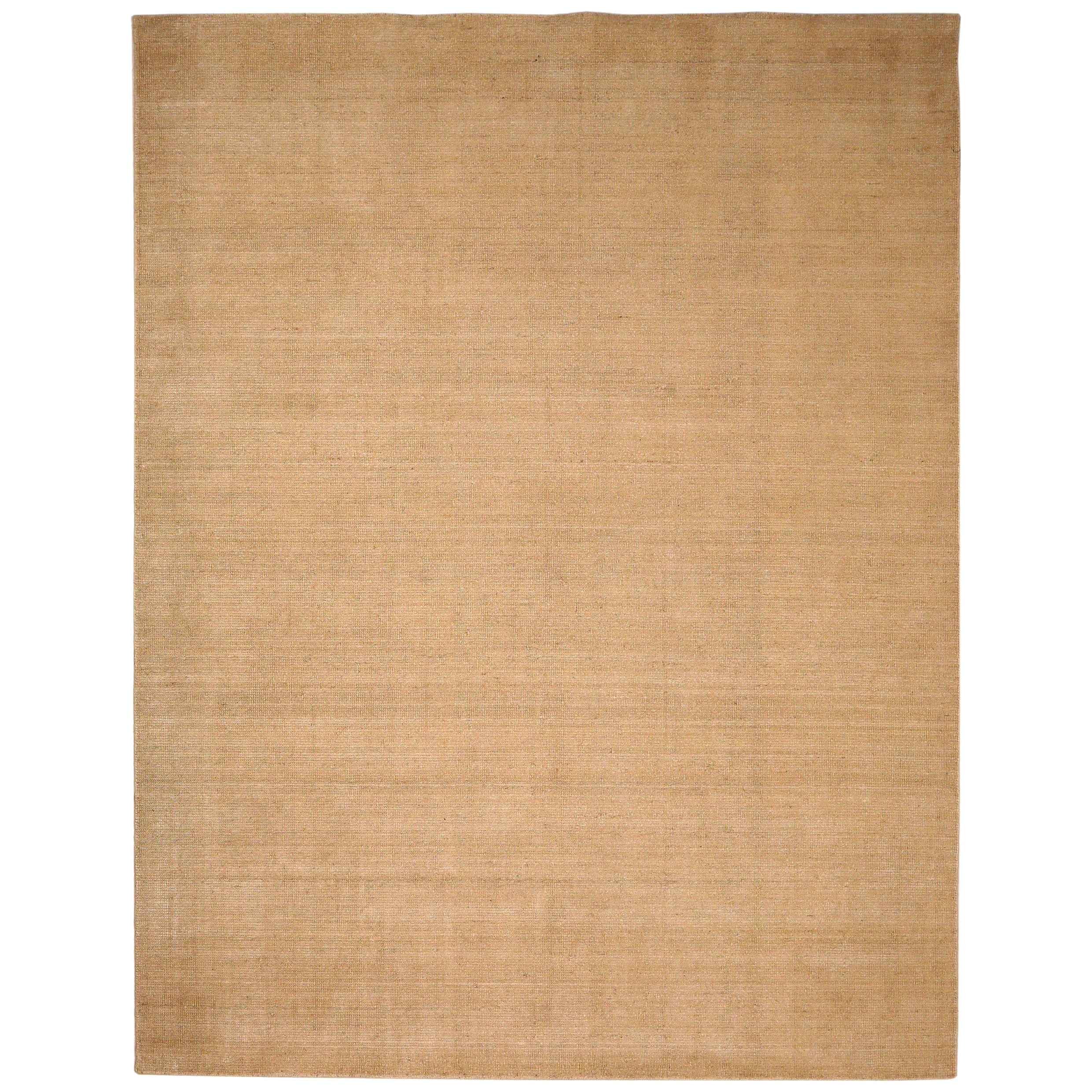 Indische massive Teppiche aus Wolle – elfenbeinfarbenes, gelbes Design – 93730