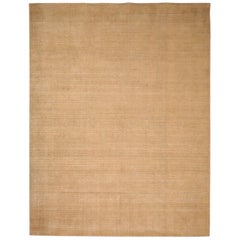 India Solid Area Rugs - Wool Ivory Yellow Design - 93730