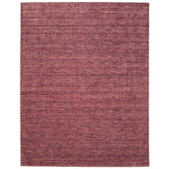 India Solid Area Rugs - Wool Pink Red Design - 93731