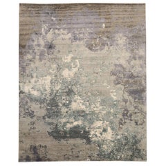 India Over Size Rug - Wool Brown Ivory Taupe Design - 93751