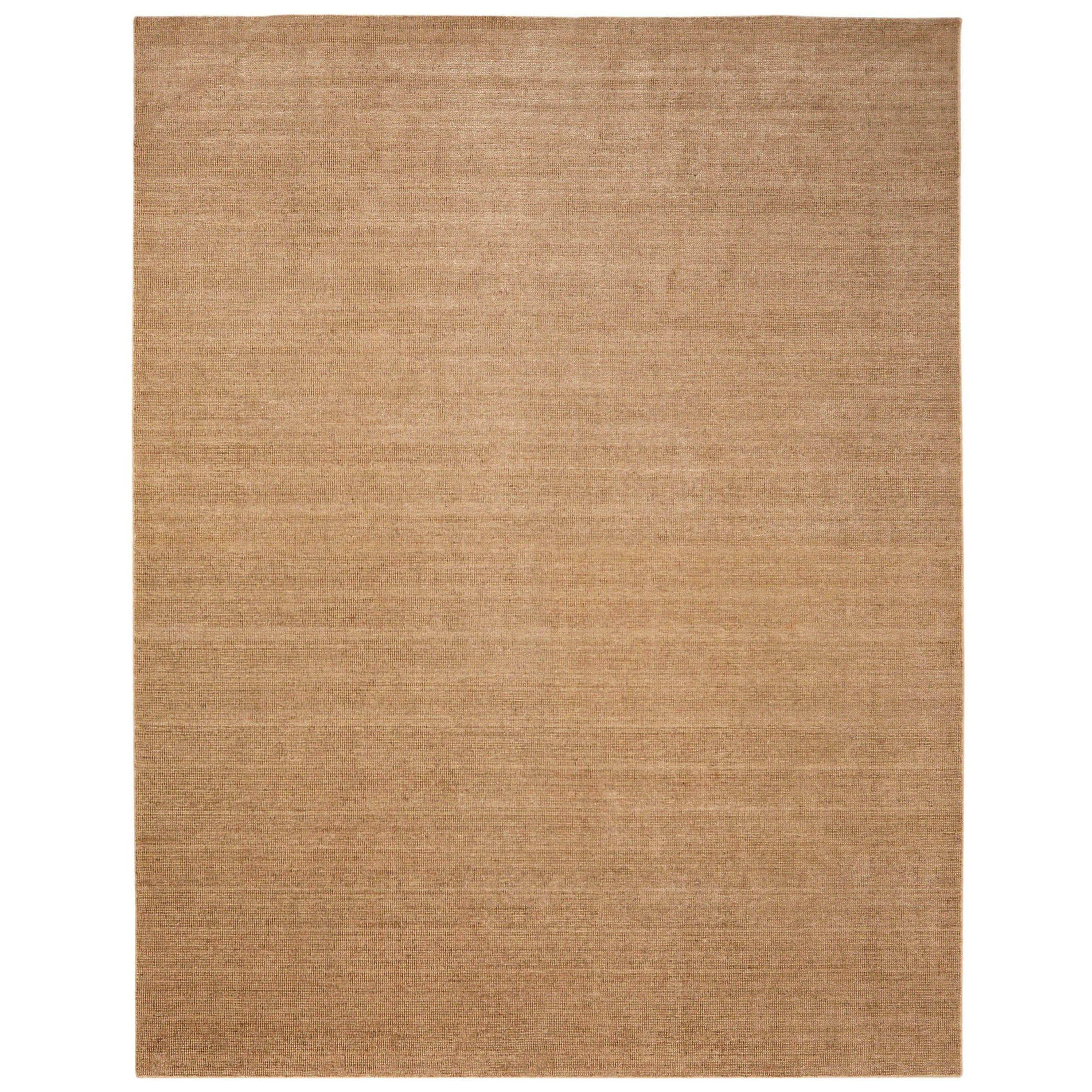 Tappeti India Solid Area - Lana Marrone Avorio Design - 93733