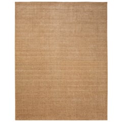 India Solid Area Rugs - Wool Brown Ivory Design - 93733