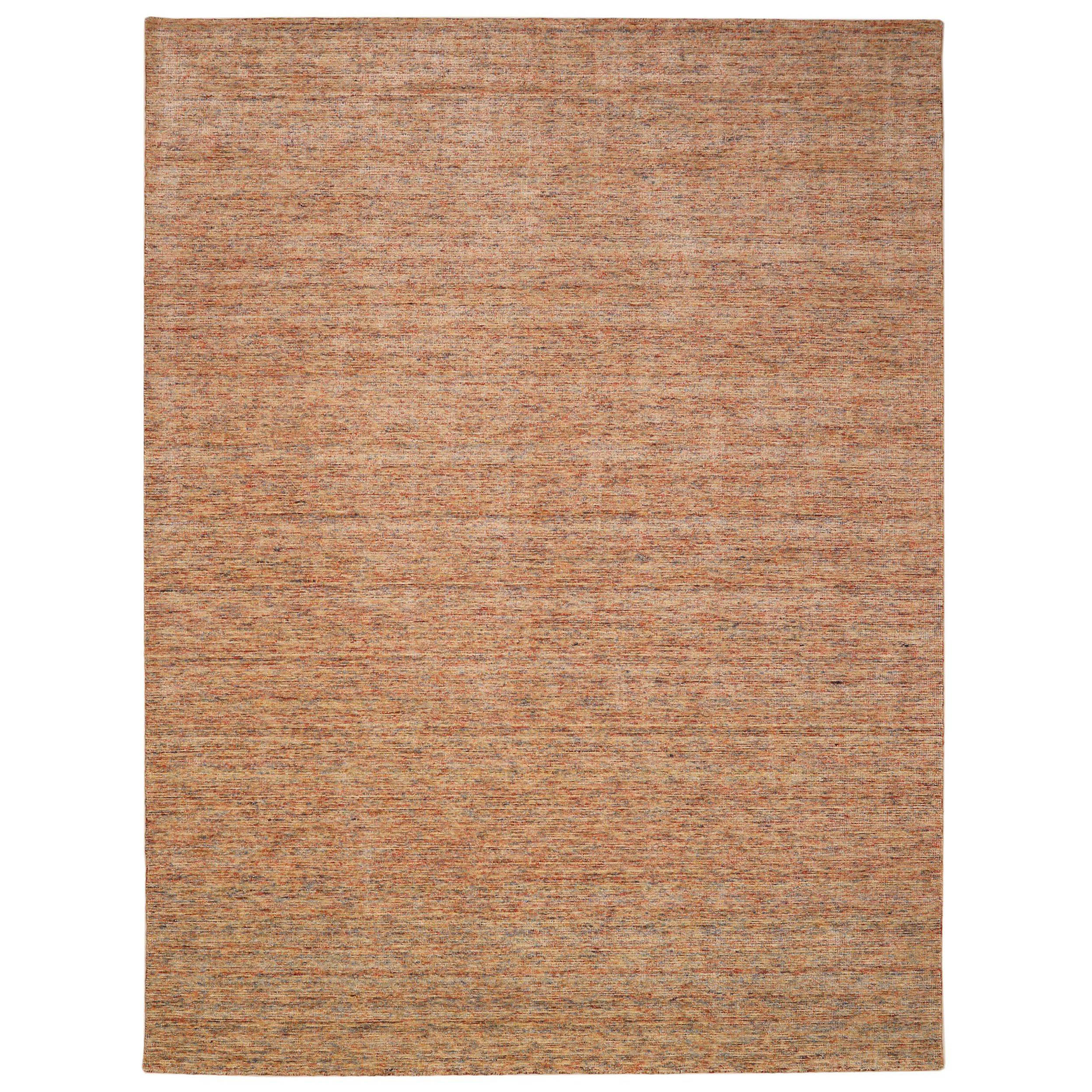 India Solid Area Rugs - Wolle Brown Elfenbein Rot Design - 93735
