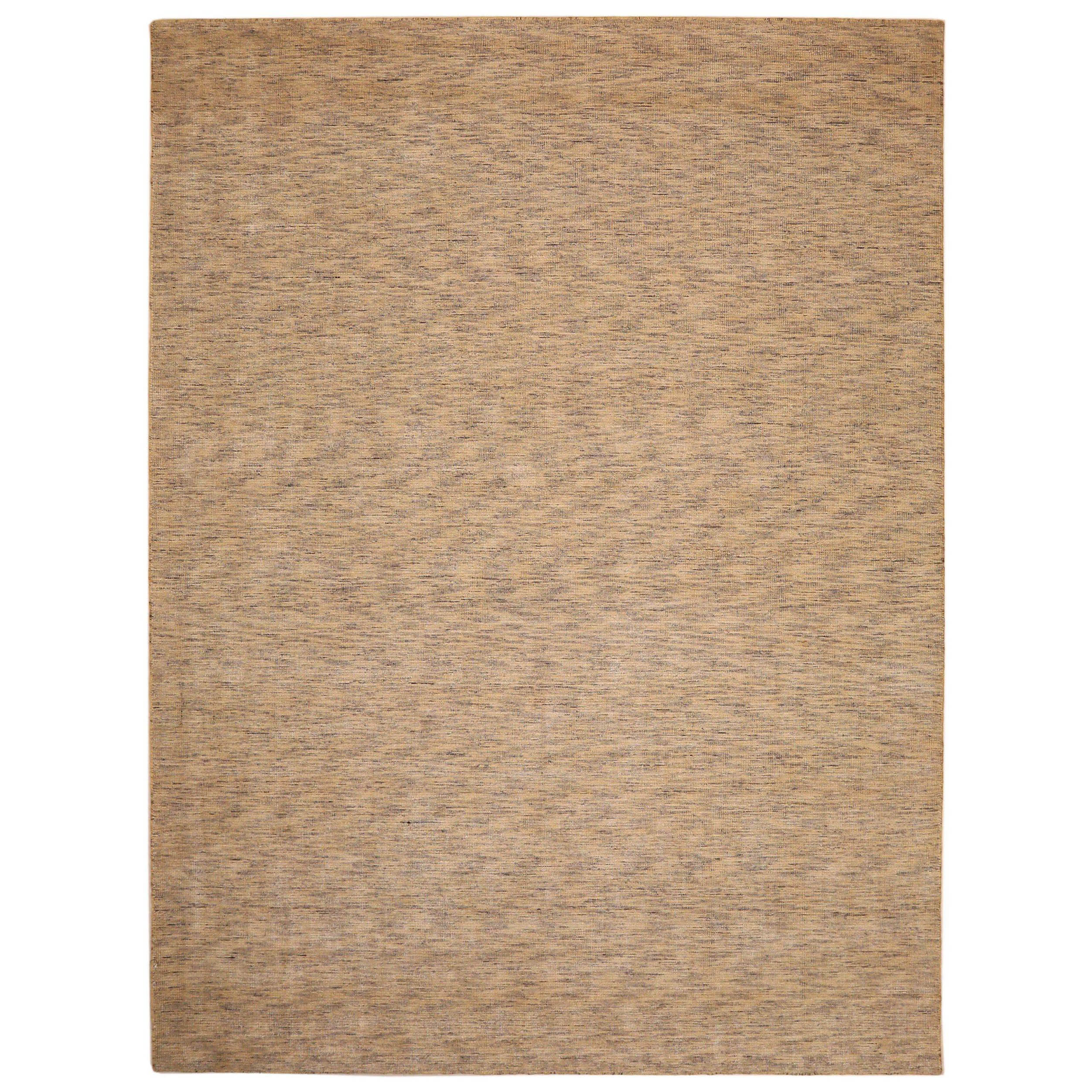 India Solid Area Rugs - Wolle Brown Design - 93736