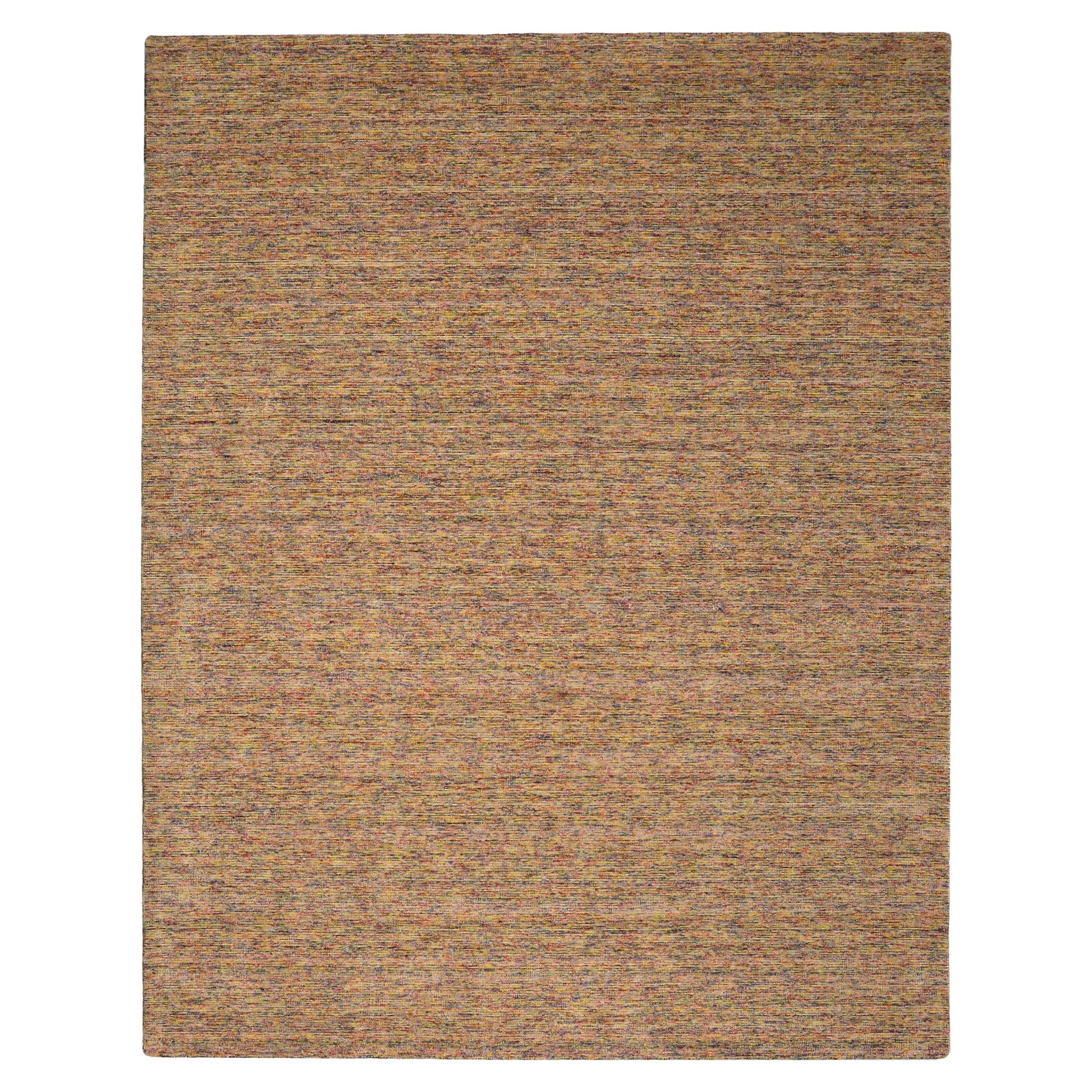 Indien Solide Bereich Teppiche - Wolle Braun Grün Rot Design - 93737