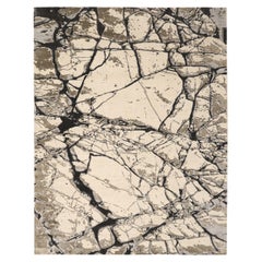 India Area Rugs - Wool Brown Ivory Design - 93757