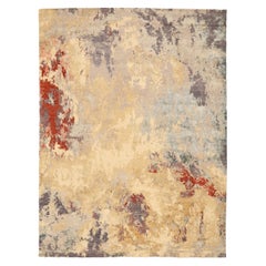 India Area Rugs - Wool Brown Red Shades of Gray / silver - 93759