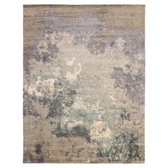 India Area Rugs - Wool Brown Gray Green Ivory Purpel Taupe - 93760