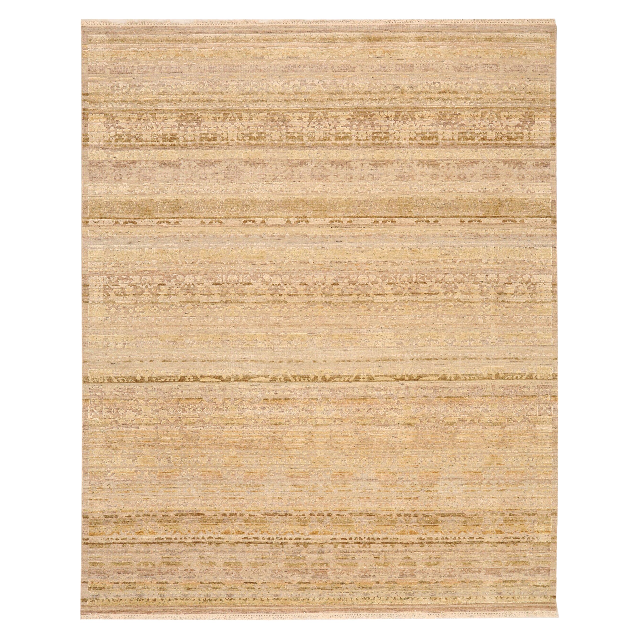 Oushak-Teppiche aus Indien - Wolle in elfenbeinfarbenem Design - 93786