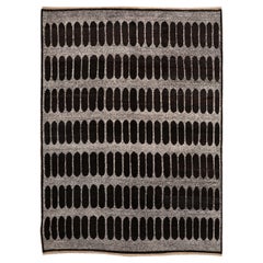 Afghanistan Moroccan Area Rugs - Wool Brown Ivory Design - 93787