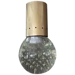 Gino Sarfatti Arredoluce Seguso Controlled Bubble Glass Pendant Lamp 12