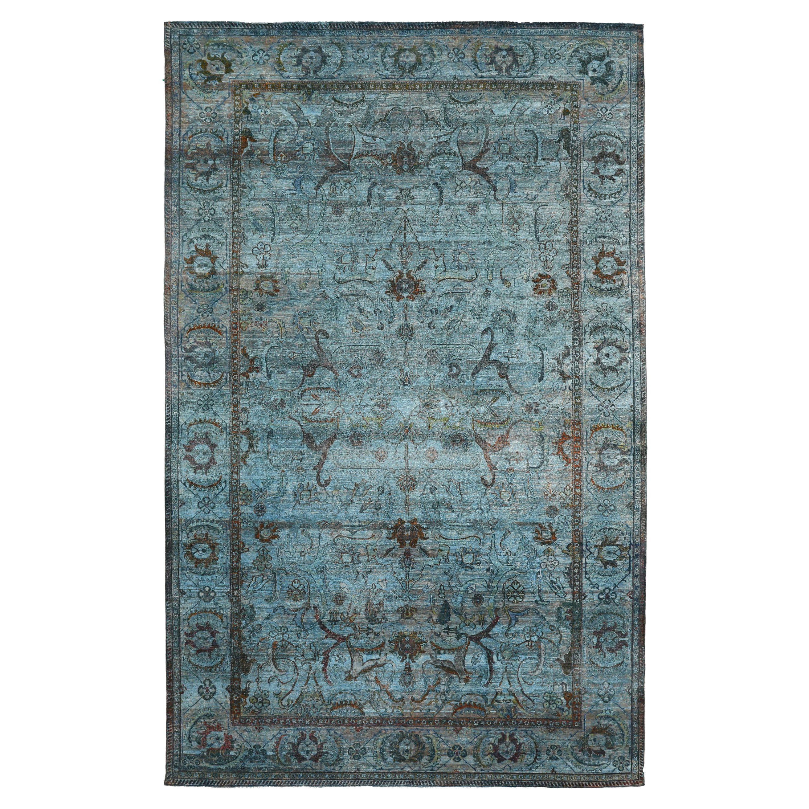 Tappeti India Overdye - Lana Design Blu Marrone - 93871