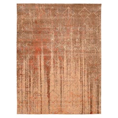 Indien Modern Area Rugs - Wolle Brown Elfenbein Rot Design - 94025