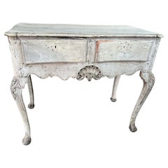 Mesa consola portuguesa de nogal blanqueado, Siglo XVIII