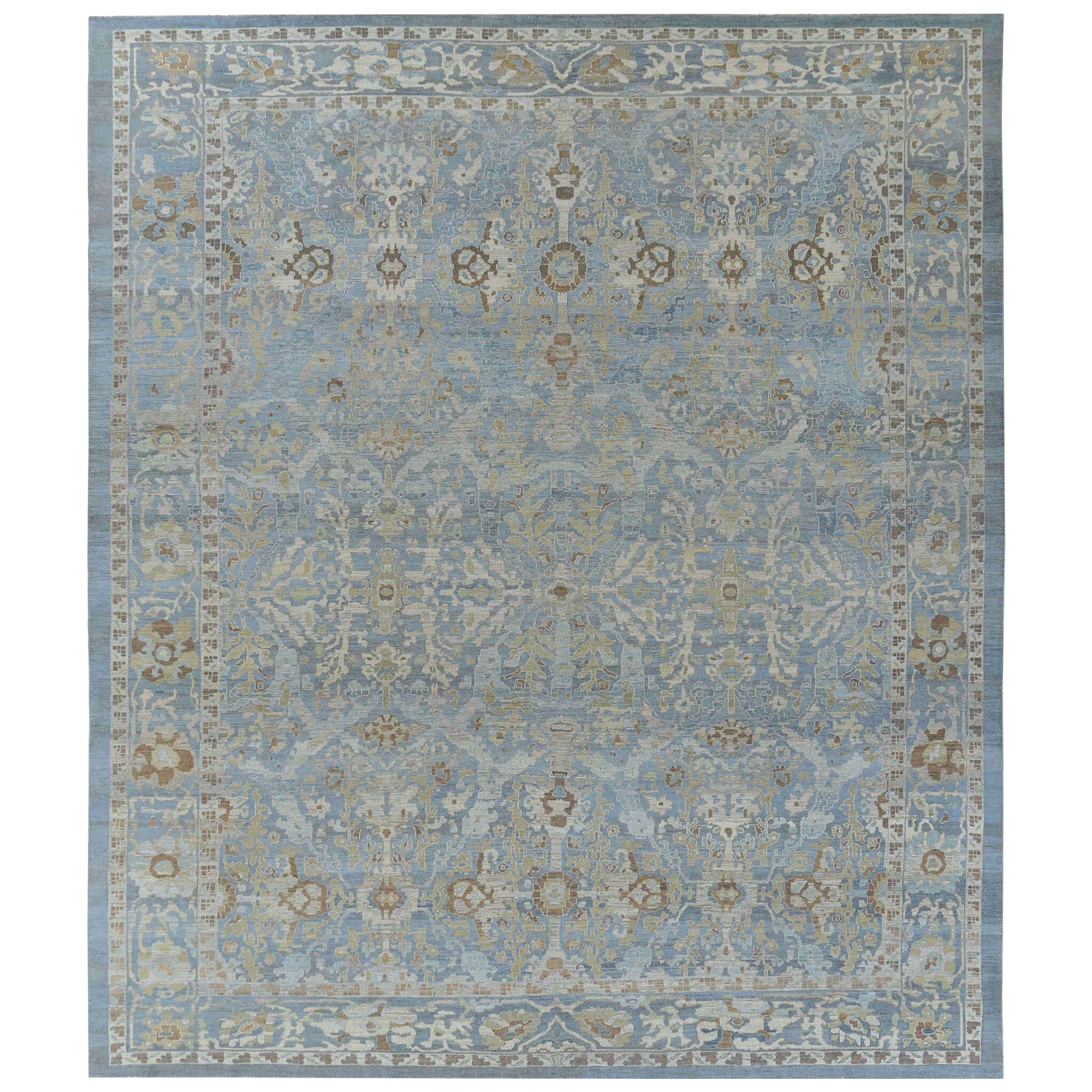 Sultanabad Over Size-Teppich in Übergröße aus Wolle in Blau aus Afghanistan - 95531