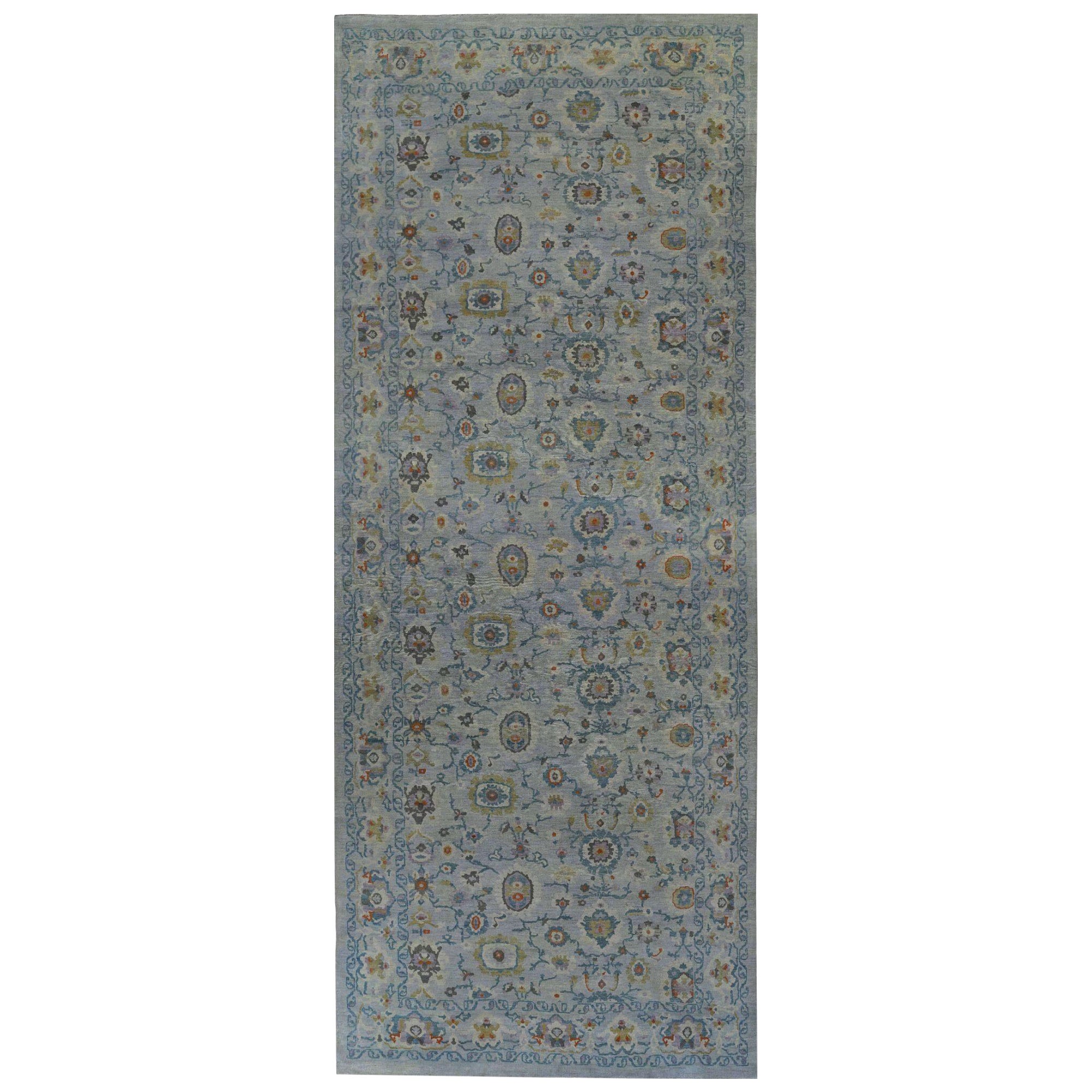 Sultanabad Over Size-Teppich aus Wolle in Übergröße aus Afghanistan in Blau - 95532