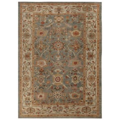 Tapis d'Afghanistan Sultanabad - Design en laine gris vert - 95855