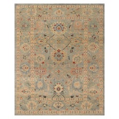 Tapis d'Afghanistan Sultanabad, motif bleu en laine - 95883