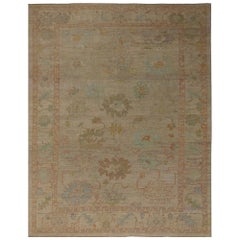 Tappeti Afghanistan Oushak - Design in lana e avorio - 95842