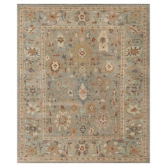 Tapis d'Afghanistan Sultanabad en laine bleu clair - 95889