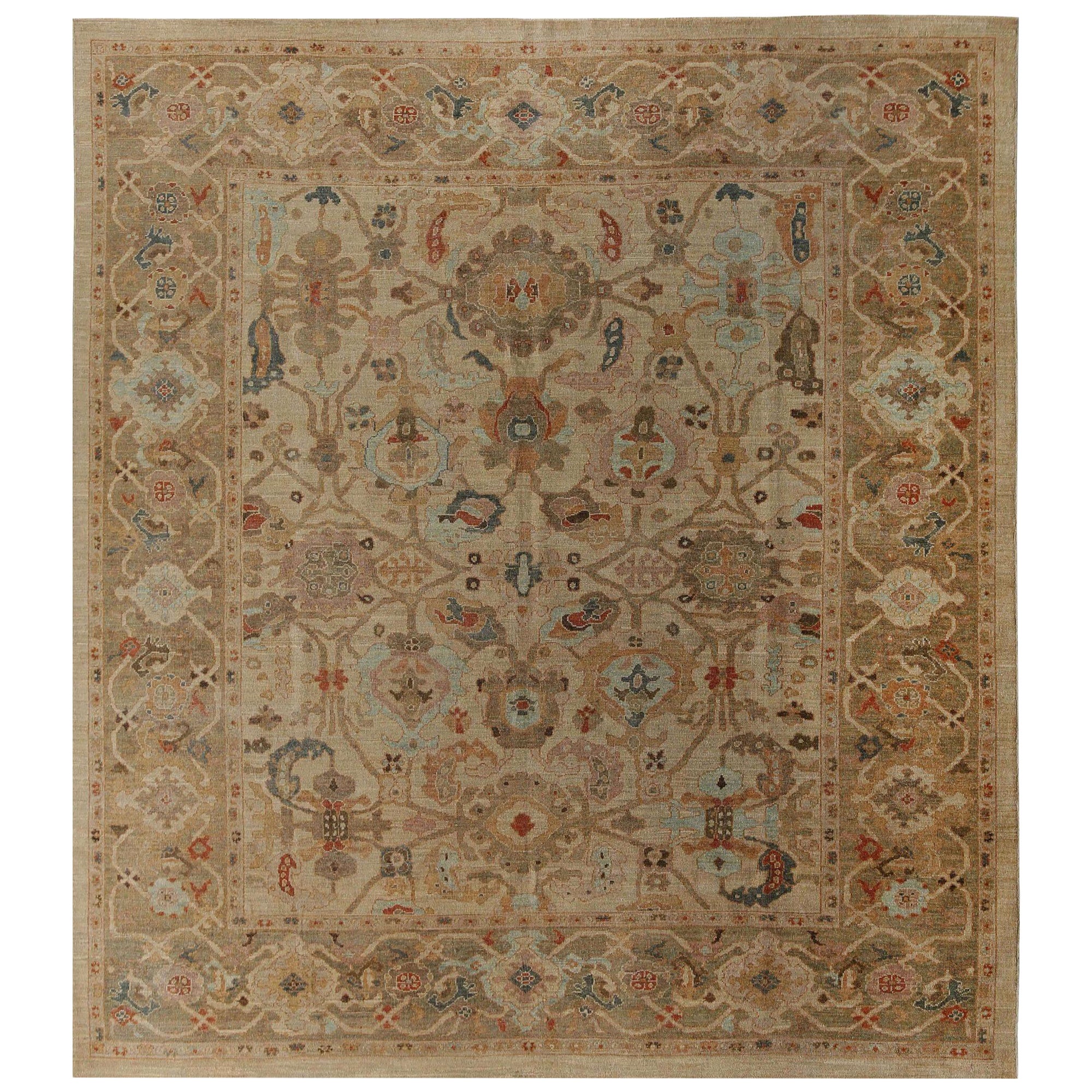 Afghanistan Sultanabad Area Rugs - Wool Ivory Design - 95859