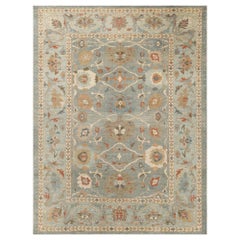 Tapis d'Afghanistan Sultanabad en laine bleu clair - 95918