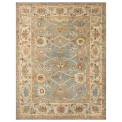 Tapis d'Afghanistan Sultanabad, motif bleu en laine - 95904