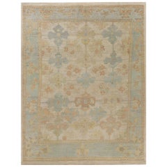 Tappeti Afghanistan Oushak - Design in lana e avorio - 95905