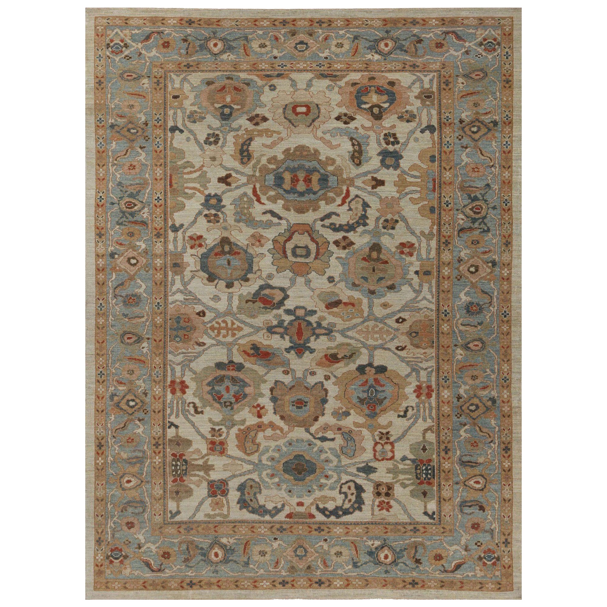 Afghanistan Sultanabad Area Rugs - Wool Ivory Design - 95966