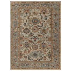 Tapis d'Afghanistan Sultanabad - Design en laine ivoire - 95966