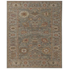 Tapis d'Afghanistan Sultanabad - Design gris en laine - 95991