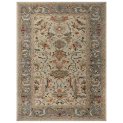 Tapis Sultanabad surdimensionné en laine ivoire - 95935