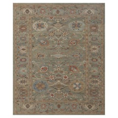 Tapis d'Afghanistan Sultanabad - Design en laine gris vert - 95993