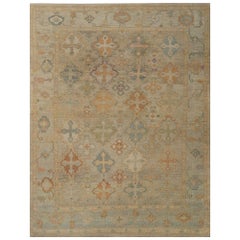 Oushak-Teppiche aus Afghanistan - Wolle in elfenbeinfarbenem Design - 95952