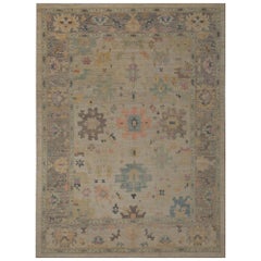 Tappeti Afghanistan Oushak - Lana Blu Avorio Rosa - 96023