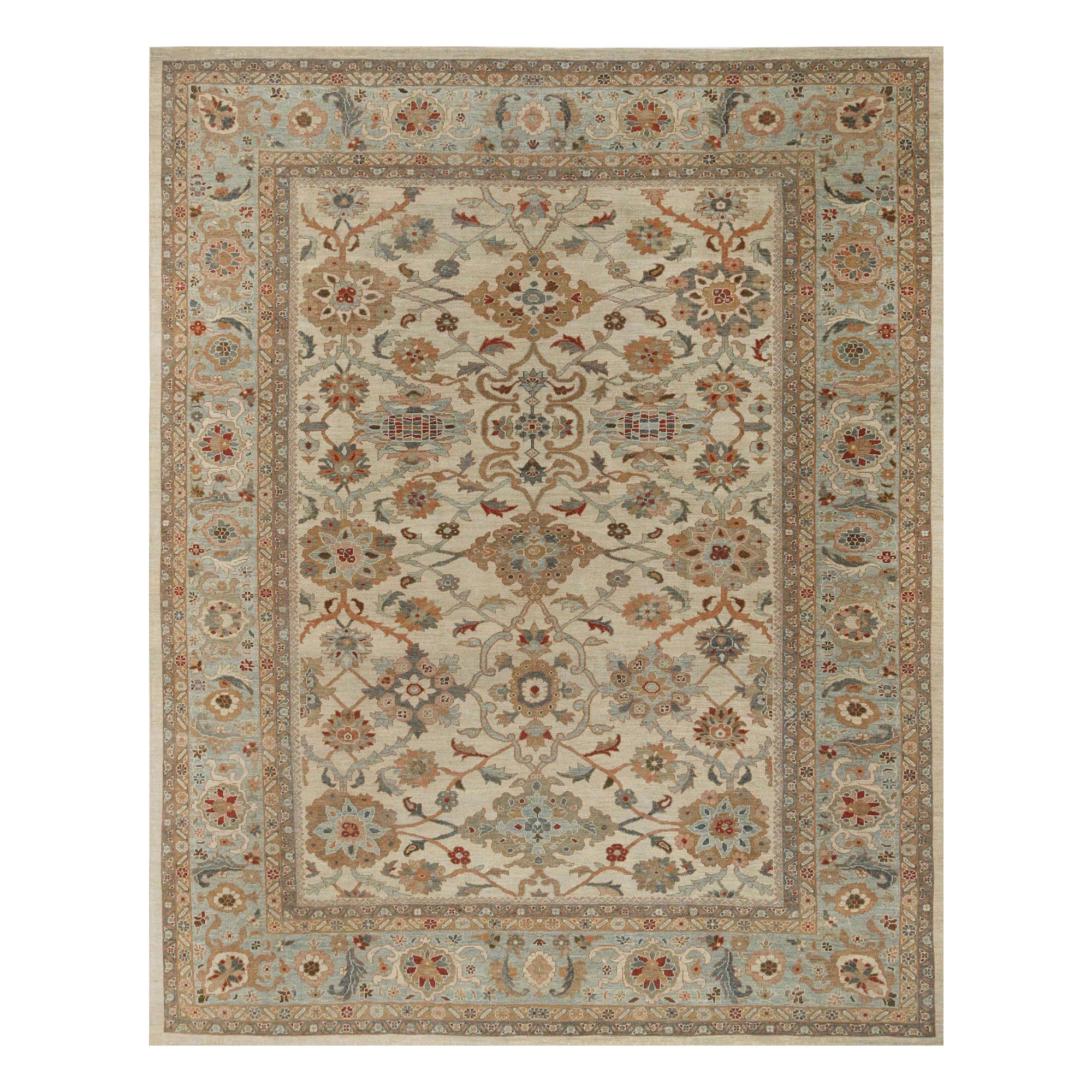 Afghanistan Sultanabad Over Size Teppich - Wolle Elfenbein Design - 95956