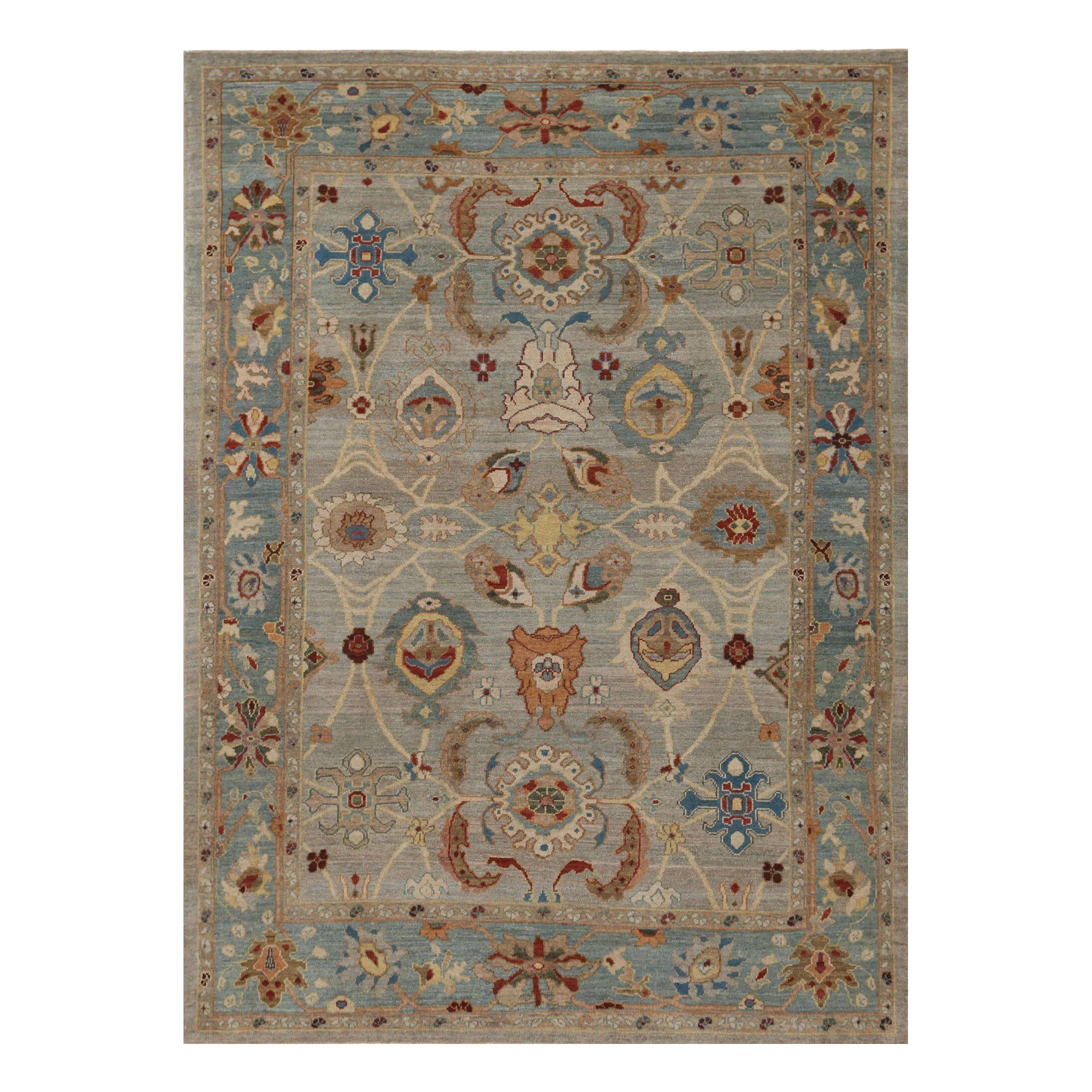 Afghanistan Sultanabad Area Rugs - Wool Ivory Design - 95963