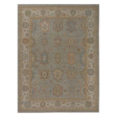 Afghanistan Oushak Over Size Teppich - Wolle Grau Design - 96006