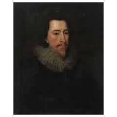 English School 17ème siècle "Portrait de George Villiers Duke of Buckingham"