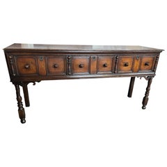 Jacobean Style Oak Dresser Base / Console Table
