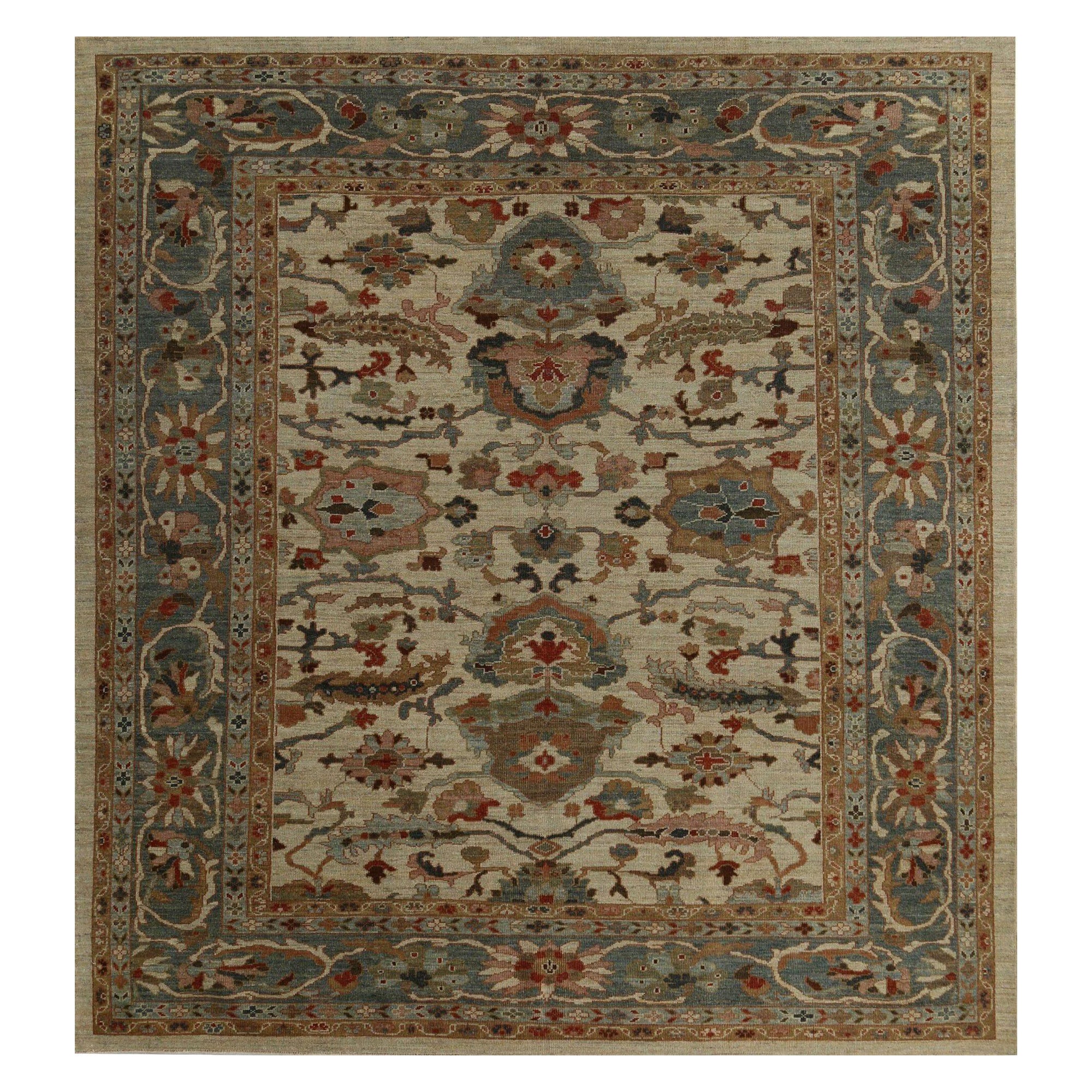 Afghanistan Sultanabad Area Rugs - Wool Ivory Design - 96160
