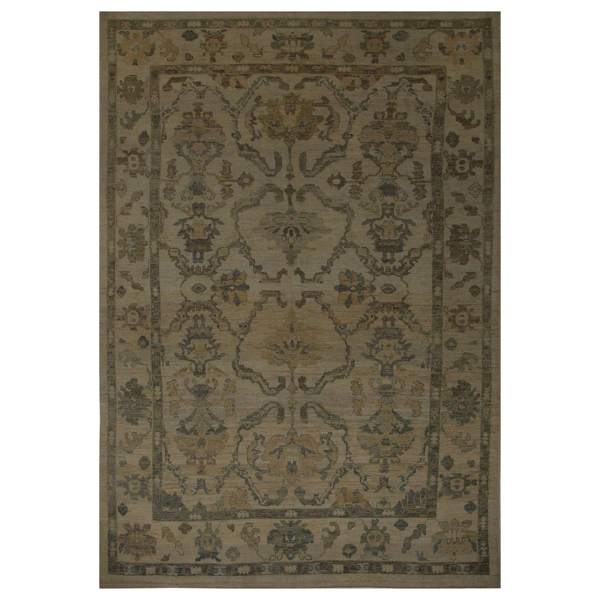 Afghanistan Oushak Over Size Teppich - Wolle Brown Taupe Design - 96181