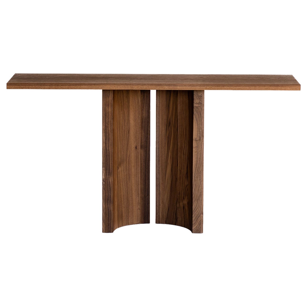 Sculptural Solid Walnut Console Table - Aperta by Mokko