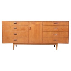 Mid Century Danish Modern Teak 8 Drawer Dresser by Torben Strandgaard