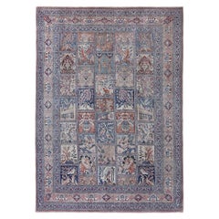 Tapis persans Mashad - Design en laine ivoire - 96662